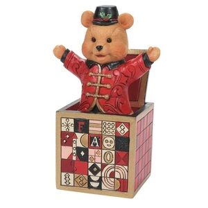 Jim Shore Fao Schwarz Jack-in-the-Box Teddy Bear Enesco Bear Out Of Fao Box
